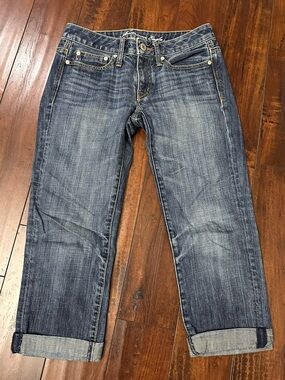 American Eagle Boy Fit Cropped Jeans Sz 0